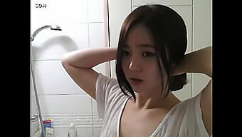 Busty Teen Pleasures Herself In The Bathroom