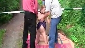 Public Girl Gets Hogtied And Tied Up