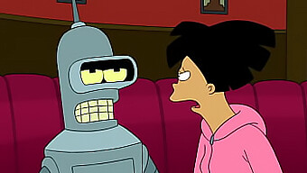 Bender Gegen Amy In Einem Cartoon-Porno-Kampf