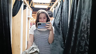 Blowjob In Public: Cumshot In A Clothes Store