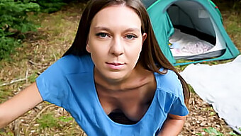 Outdoor Teen Shows Off Her Big Natural Tits