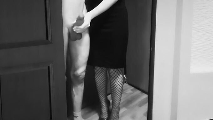 Milf Mistress Gives A Handjob To Her Sub