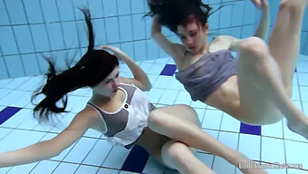 Big Tits In A Public Pool: Naked Teen Aneta And Janka